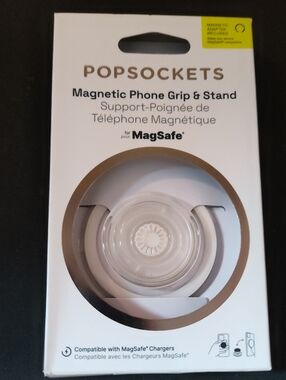 PopSocket Magnetic Phone Grip & Stand - Clear White Accent